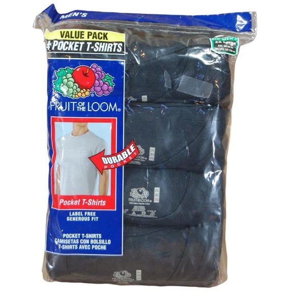 Hanes Other - NWT 2006 Hanes (4) Pocket T-Shirts Big Men's 2XL Black Label Free Generous Fit